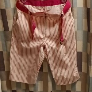 NWT KIM ROGERS fushia multi-colored striped shorts Size 6
